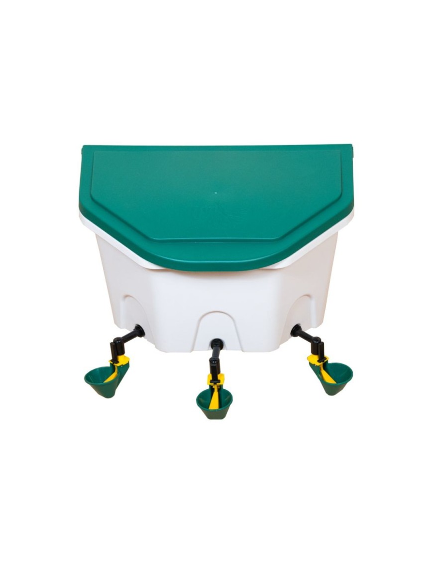 Abreuvoir poule 8L AviAqua avec godets flotteur Abreuvoir poule 8L AviAqua avec godets flotteur