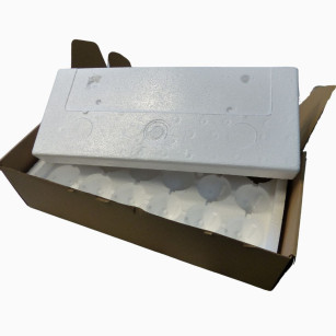 Lot de 10 boîtes pour 12 œufs prêtes à poster